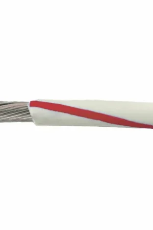 1854 WR005 - Alpha Wire MIL-W-16878E/1/Type B/MIL-W-76B/Type LW PVC Hook-Up/Lead Wire - 24 AWG - 7/32 Stranded Conductor - Tinned Copper - 600V - White/Red - 100ft Luxury