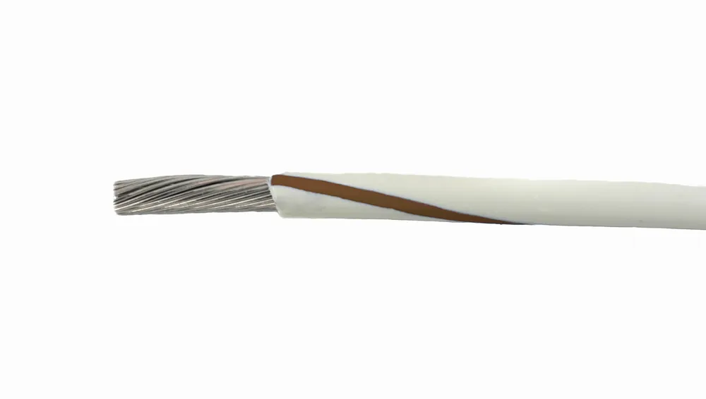 In Demand 3055 WN005 - Alpha Wire UL 1007/UL 1569 PVC Hook-Up/Lead Wire - 18 AWG - 16/30 Stranded Conductor - Tinned Copper - 300V - White/Brown - 100ft