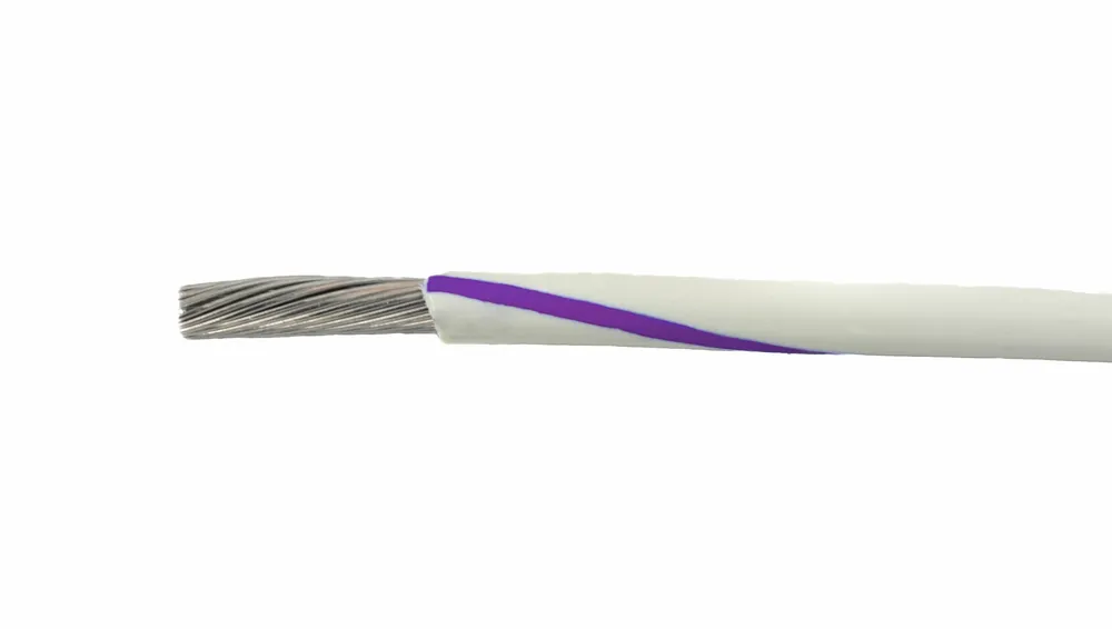 Save Now 3057 WV005 - Alpha Wire UL 1007/UL 1569 PVC Hook-Up/Lead Wire - 16 AWG - 26/30 Stranded Conductor - Tinned Copper - 300V - White/Violet - 100ft