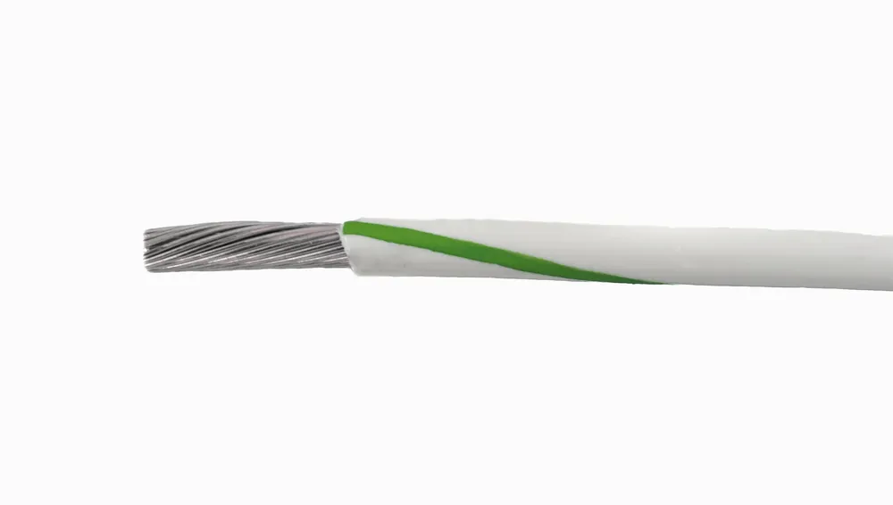 1857/19 WG001 - Alpha Wire MIL-W-16878E/1 PVC Hook-Up/Lead Wire - 18 AWG - 19/30 Stranded Conductor - Tinned Copper - 600V - White/Green - 1000ft Weekend Sale