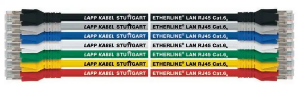 Low Price 24441255 - LAPP ETHERLINE® RJ45 LAN CAT6A Cordset - 4x2x27AWG - RJ45 to RJ45 - 10m - White