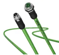 21702207 - LAPP ETHERLINE® FD CAT 6 Patchcord - 4x2x26/19 AWG - M12 to M12 - .05m - Green PUR Affordable