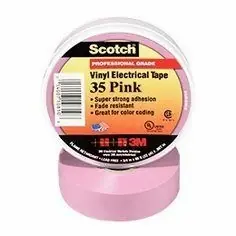 Scotch® Professional Grade Color Coding Vinyl Electrical Tape 35 - Pink - 3/4" x 66 ft roll Same Day Shipping