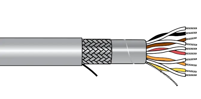 Special Offer Alpha EcoCable® Mini Foil Braid Shield Multipair Cable - 28 AWG 9 Pair - Slate - 300V - 100 ft