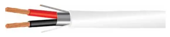 Express Delivery Security Alarm Cable - CMP Plenum Rated - Shielded - 16 AWG 2 Conductor - White Jacket - 1000 ft Reel