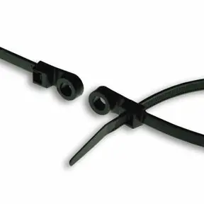 ACT 14" Nylon Cable Tie with Mounting Hole - 50lb Strength - Black - 5,000 cable ties/case Reduced Price