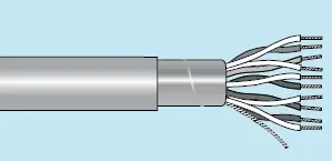 Buy Today Alpha Essentials Multi-Pair Low Smoke Zero Halogen (LSZH) Cable - Foil Shield - 22 AWG 12 Pair - Gray - 300V - 100ft - Alpha 6017L SL005