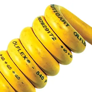 73220146 LAPP ÖLFLEX® SPIRAL 540 P Retractable Coiled Cable (59" - 197" length) - Unshielded - 16 AWG 2 Conductor - Yellow Best Price