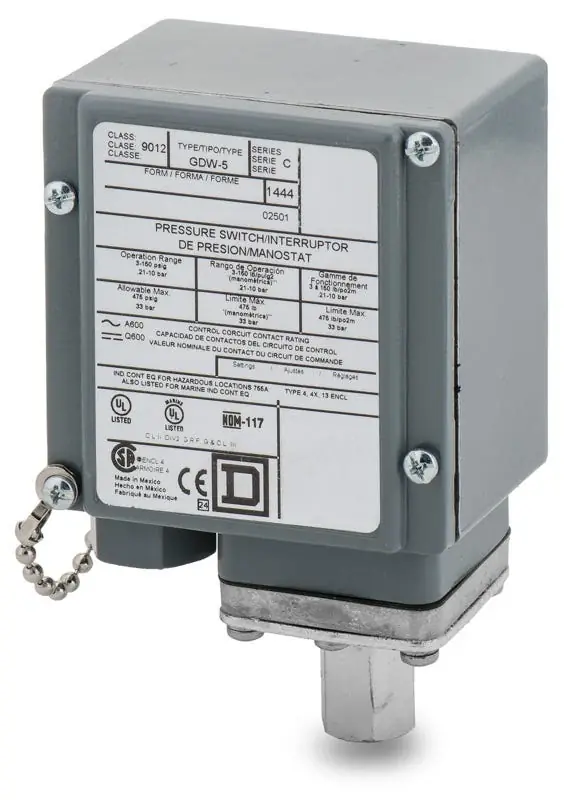 Telemecanique 9012GDW5 Pressure Switch Sale