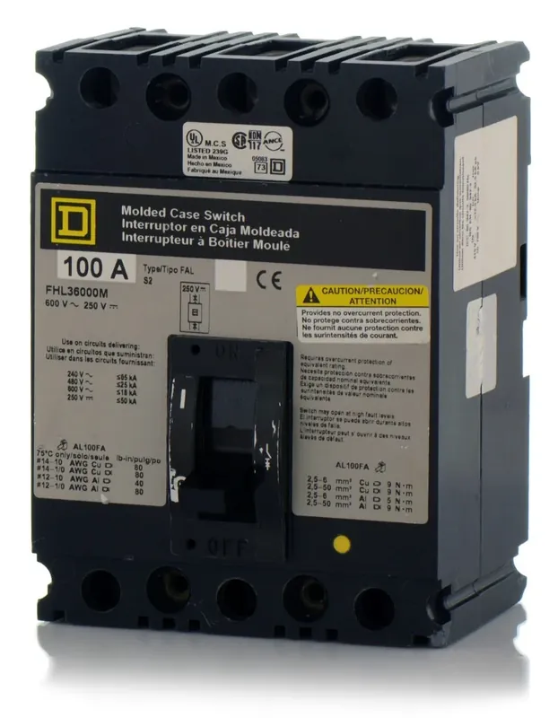Square D FHL36000M - 100A 3 Pole Automatic Molded Case Switch Deal