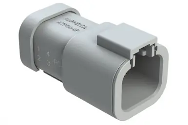 Don't Miss Out ATP04-4P-P021 Amphenol Sine - 4-Way Receptacle, 4 Pin, Key Blank, Nickel, Grey