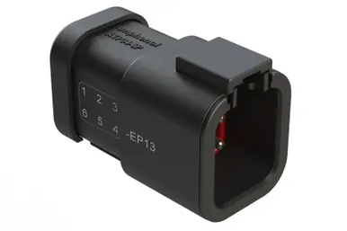 Hot Deal ATP04-6P-EP13 Amphenol Sine - 6-Way Receptacle, 6 Pin, Key Blank, Nickel, Grey