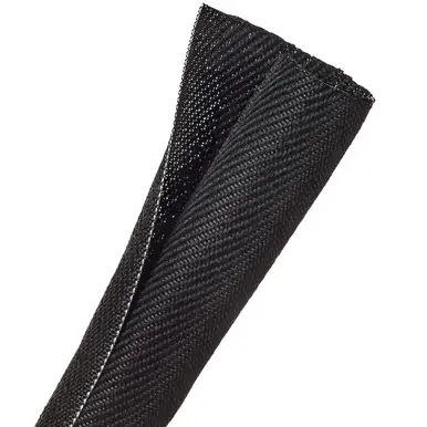 Fan Favorite F6V1.00TB TechFlex Wrap, F6, Woven, Flame Retardant, 1 Inch, Black w/White Tracer