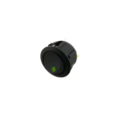 Fresh Stock RAS2-1A-DC-2-GL Switch Components - Round Rocker - 3P SPST OFF-ON, Green LED