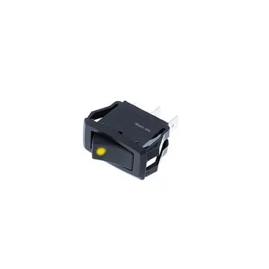 RG2-1A-DC-1-AL Switch Components - Mid-Size Rocker - 4P SPST OFF-ON, Amber LED Express Delivery