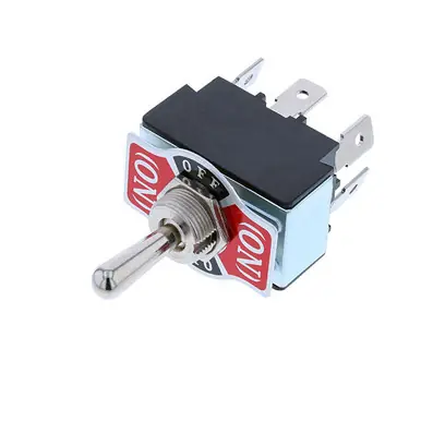 Free Returns TB2-2H-DC-1 Switch Components - Toggle - 6P DPDT ON-OFF-(ON), Tab
