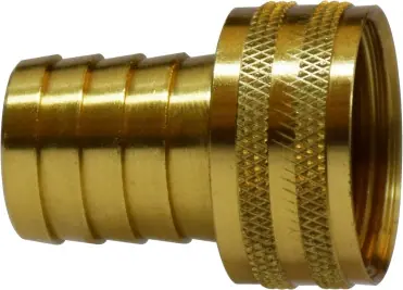 Midland Metal 30464 Short Shank Swivel Adapter with Knurled Nut, 1/4 in Garden Hose Barbed x 3/4 in FGH, Brass Popular