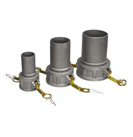 Direct From Factory Buchanan Rubber CGC-800CS-A1 Cam and Groove Heavy-Duty Crimplok Coupler, 8 in Type C x 8 in Hose Shank, Aluminum