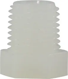 Midland Metal 28601W Hex Head Plug, 1/8 in MPT, Nylon, White, 125 In Demand