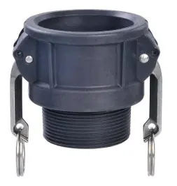 Midland Metal 35920 Cam and Groove Coupler, 1/2 in Type B x 1/2 in MNPT, Polypropylene Fan Favorite
