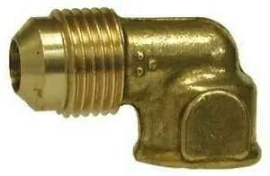 Today Only Midland Metal 10324B 90 deg Barstock Elbow, 1/2 in Male Flared x 3/8 in FPT, Brass