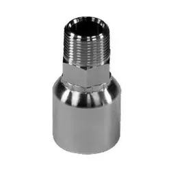 Stainless Adapters 43 Series SS43-16-16MP Crimp Hose Straight Rigid Adapter, 1 in Hose x 1 in MNPT, Stainless Steel Authentic