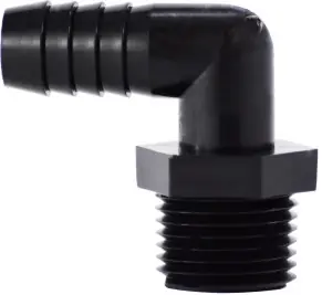 Instant Buy Midland Metal 33314B 90 deg Elbow, 3/4 in Hose Barbed x 3/4 in MIP, Polyethylene