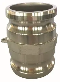 Limited Time Buchanan Rubber SA-200-SS Cam and Groove Spool Adapter, 2 in Male Adapter x 2 in Male Adapter, Stainless Steel