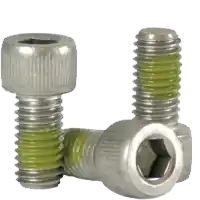 10-24 x 1" Socket Head Cap Screws, Nylon-Patch 18-8 Stainless Steel, Full Thread, Qty 100 Genuine