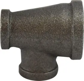 Midland Metal 65311 Reducing Tee, 1-1/4 in FPT x 1/2 in FPT x 1 in FPT, Iron, Black, 150 lb Buy Online