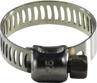 Midland Metal 350 Series 350006 Miniature Worm Gear Clamp, 5/16 in Minimum Clamp Diameter, Stainless Steel Luxury