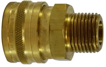 Midland Metal ST Series 28667 High Flow Coupler, 1/8 in MPT, Brass Big Sale