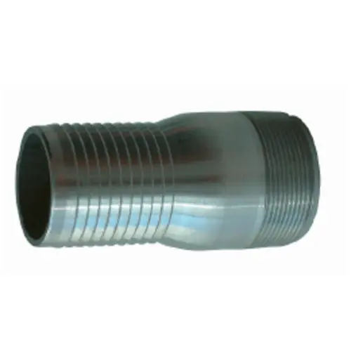 Buchanan Rubber CNT-400CS-SP Heavy-Duty Crimplok Combination Nipple, 4 in MIP x 4 in Barbed, Steel While Supplies Last