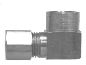 Midland Metal 18254B 90 deg Barstock Elbow, 1/4 in Compression x 1/4 in FNPTF, Brass Trending