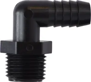 Last Chance Midland Metal 33316P 90 deg Elbow, 1 in Hose Barbed x 1 in MIP, Polypropylene
