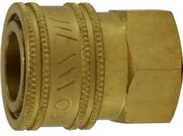 Premium Midland Metal ST Series 28671 High Flow Coupler, 1/8 in FPT, Brass