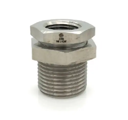 Don't Miss Out Stainless Adapters SS2707-06-06 Bulkhead Union, 3/8 in FNPT x 3/8 in FNPT, Stainless Steel