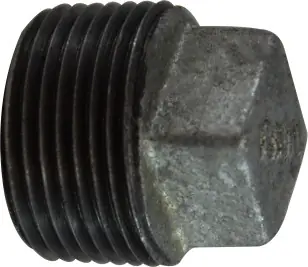 Midland Metal 64661 Cored Square Head Plug, 4 in MPT, Iron, Galvanized Order Now