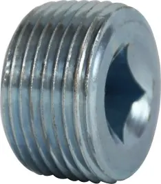 Midland Metal 66635 Square Socket Countersunk Plug, 1 in MNPT, Steel, Zinc-Plated, 150 lb Last Chance