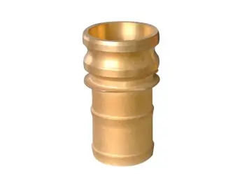 Buchanan Rubber CGE-050-B1 Cam and Groove Adapter, 1/2 in Type E x 1/2 in Hose Shank, Brass Brand New