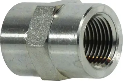 Midland Metal 500042 Pipe Reducing Coupling, 1/4 in FPT x 1/8 in FPT, Steel Express Delivery