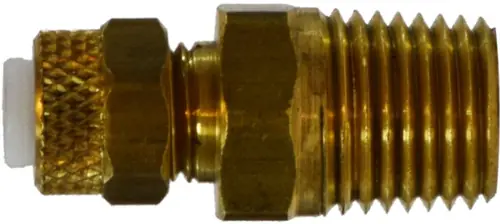 Direct From Factory Midland Metal Poly-Flo 20282 Adapter, 1/2 in Tube OD x 1/2 in MNPTF, Brass