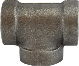 Limited Offer Midland Metal 69258 Tee, 2 in FPT x 2 in FPT x 2 in FPT, Iron, Black, XH Schedule, 300 lb