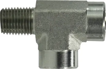 Markdown Midland Metal 560266 Street Tee, 3/8 in Male Pipe x 3/8 in Female Pipe x 3/8 in Female Pipe, Steel