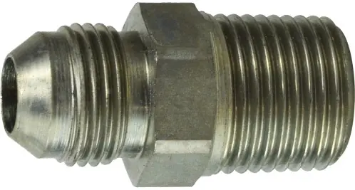 Instant Buy Midland Metal 18210LF Drilled Through Tank Connector, 3/8 in Compression x 1/4 in MNPTF, Brass