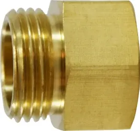 Brand New Midland Metal 30074 Straight Rigid Adapter, 3/4 in MGH x 1 in FNPTF, Brass