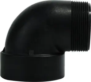 Midland Metal 28821P Street Elbow, 3 in FPT x 3 in MPT, Polypropylene, Black Fan Favorite