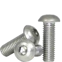 While Supplies Last 10-24 x 7/8" Button Head Socket Cap Screws, Non-Standard, 18-8 Stainless Steel A2, Full Thread, Coarse (UNC), Qty 100