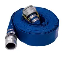 Midland Metal BLAY-600-CASS Blue Layflat Assembly, SUCTION AND DISCHARGE, 6 x50‘Blue Layflat+C-E Camlock 50‘ Roll, Buchanan Hose Flash Sale