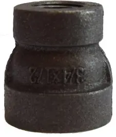 Midland Metal 69456 Reducing Coupling, 3 in FPT x 2 in FPT, Iron, Black, XH Schedule, 300 lb Latest